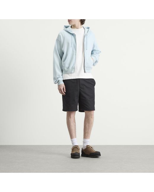 Auralee Blue High Twist Zip Hoodie for men