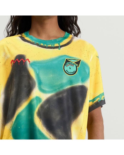 Navinder Nangla Yellow Jamaica Football Jersey for men