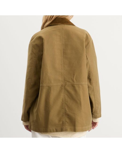 NOTHING WRITTEN Brown Mole Skin Hunting Cotton Jacket
