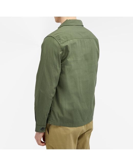 Paul Smith Green Cotton Overshirt Jacket for men