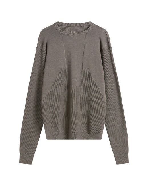 Rick Owens Gray Round Neck Jumper for men