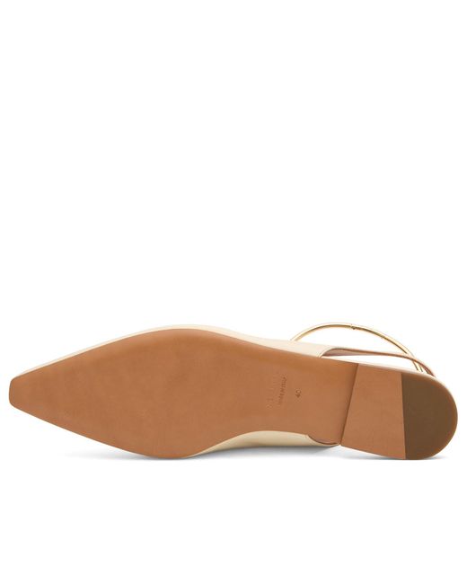 Jil Sander Metallic Pointed Sling Back Shoes
