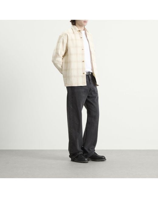 NN07 Natural Adwin Check Overshirt for men