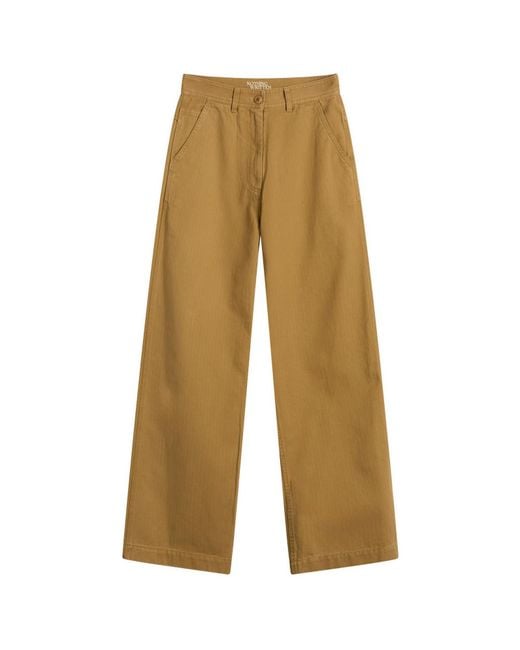 NOTHING WRITTEN Brown Paan Cotton Work Pants