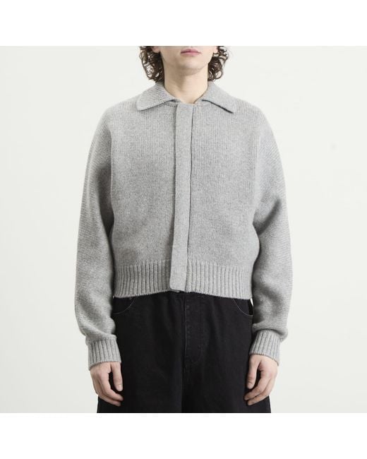 Entire studios Gray Marla Knitted Bomber for men