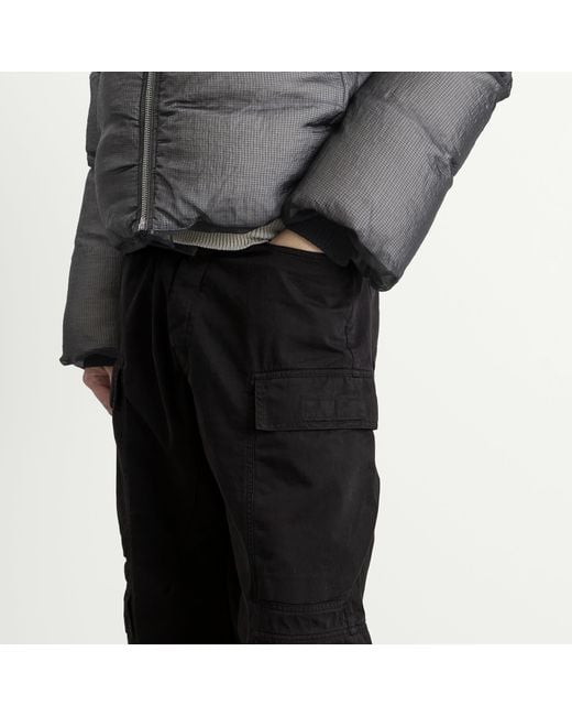 Rick Owens Black Double Cargo Jeans for men
