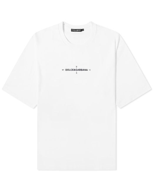 Dolce & Gabbana White Marina Compass T-Shirt for men
