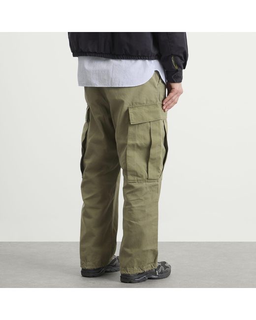 Unlikely Dry Goods Green Big Side Pocket Bdu Pants for men