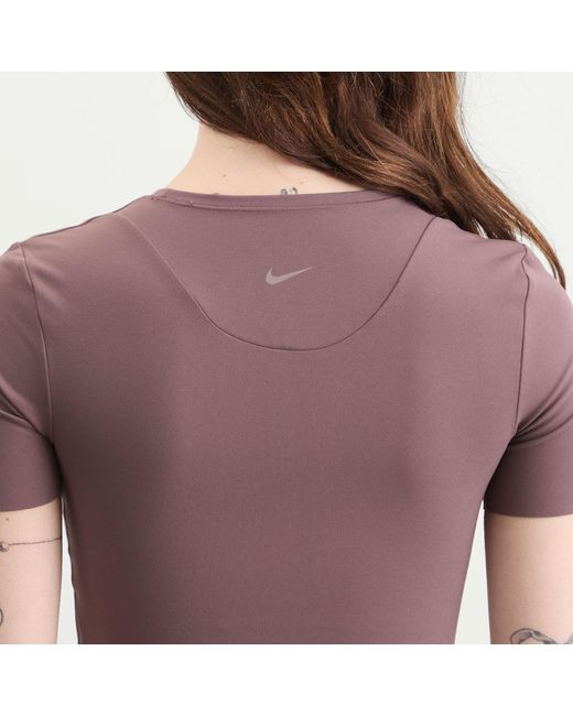 Nike Purple Zenvy Dri-Fit Short Sleeve T-Shirt