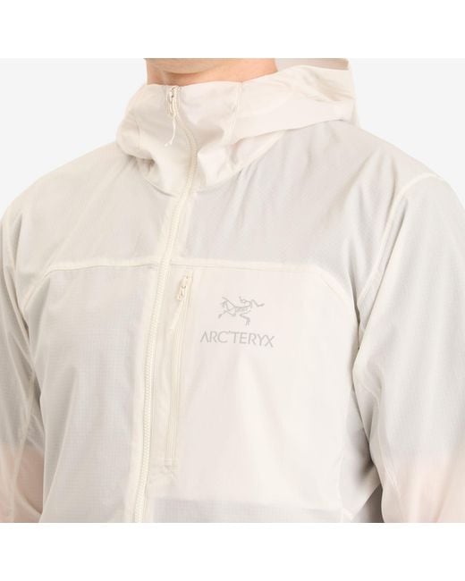 Arc'teryx White Squamish Hooded Jacket for men