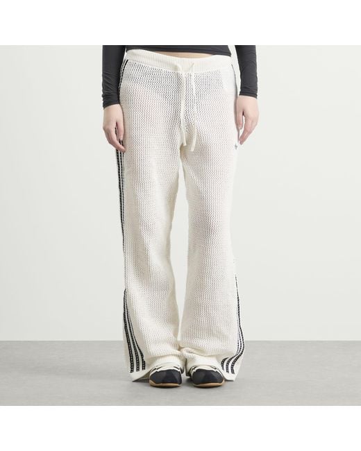 Adidas White Crochet Track Pants