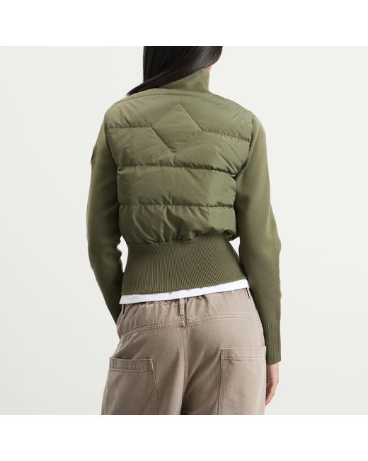 Canada Goose Green Hybridge Wide Quilt Knit Jacket
