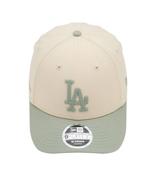 KTZ Natural La Dodgers Side Script 9Forty Adjustable Cap