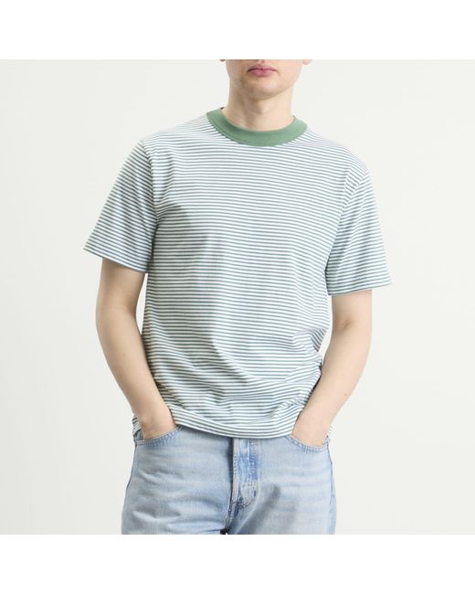 Armor Lux Blue Fine Stripe T-Shirt for men