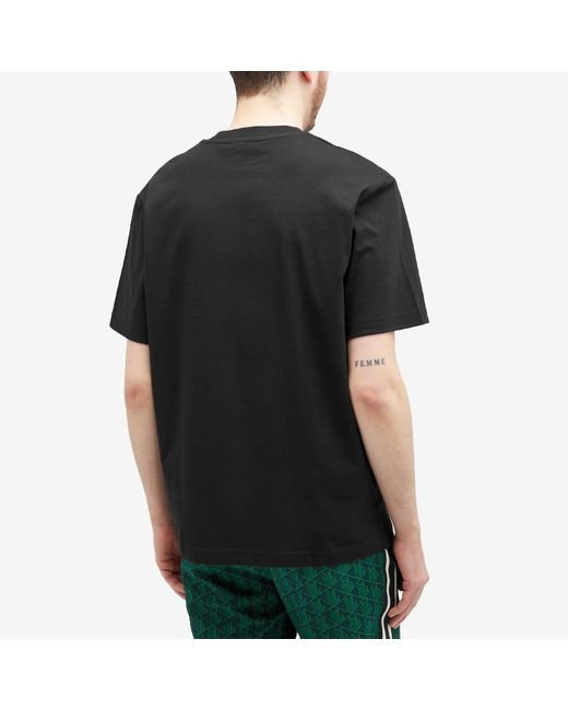 Lacoste Black Classic Cotton T-Shirt for men
