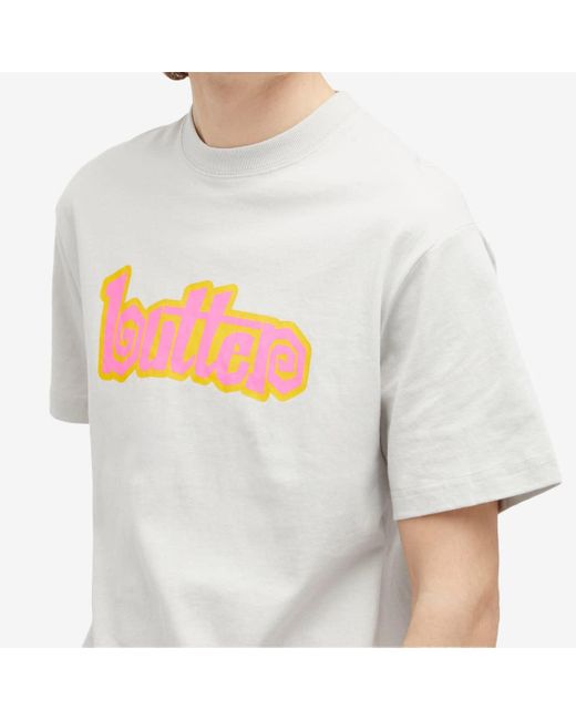 Butter Goods White Swirl T-Shirt for men