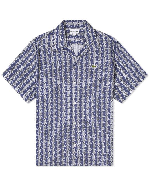 Lacoste Blue Monogram Vacation Shirt for men