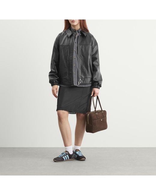 DUNST Brown Suede Shoulder Bag