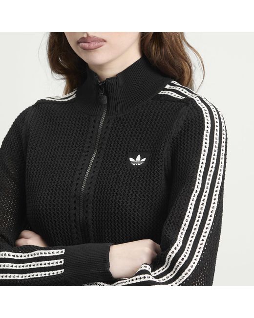 Adidas Black Crochet Track Top