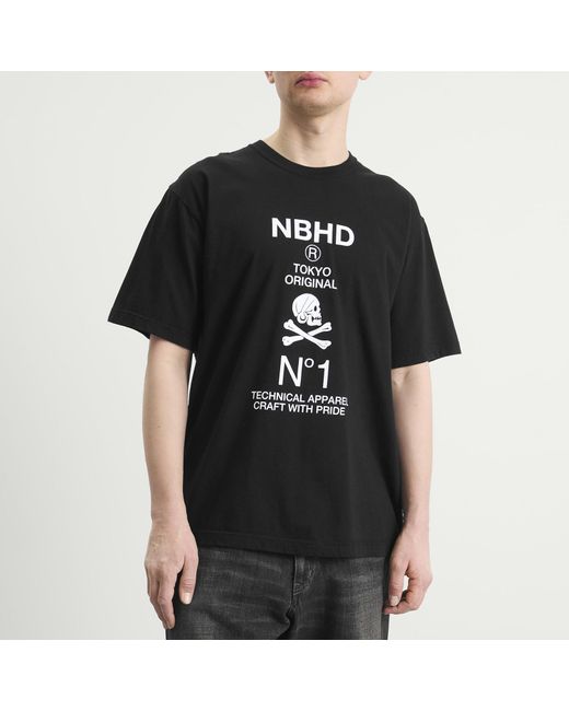 Neighborhood Black Ss-8 T-Shirt for men