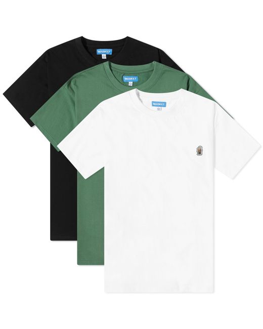 Market Green Bear T-shirt 3-pack for men