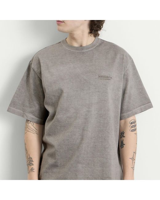 Neighborhood Gray Pigment Dyed Logo T-Shirt for men