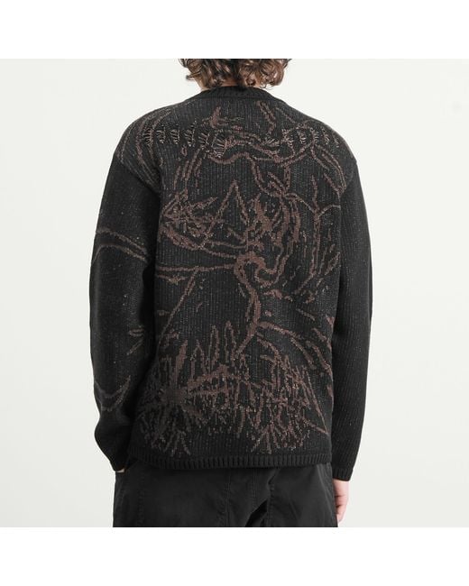 Roa Black Ryli Cotton Knit Crewneck for men