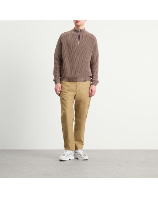 Stone Island Natural Ghost All Weather Cotton Canvas Trousers for men