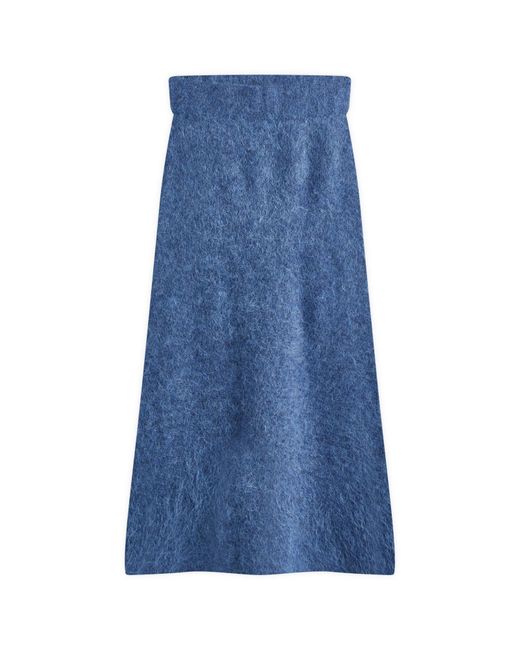 Holzweiler Blue Fure Fluffy Midi Skirt