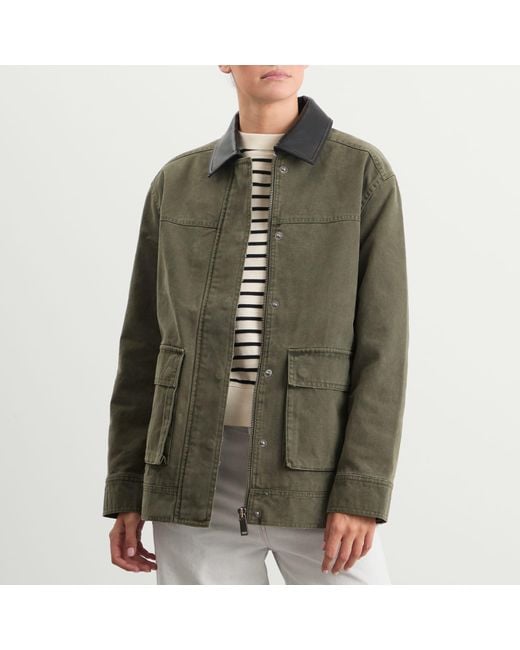 Anine Bing Green Sean Wax Jacket