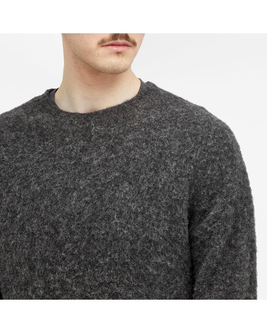 Norse Projects Gray Birnir Brushed Lambswool Crew Jumper for men