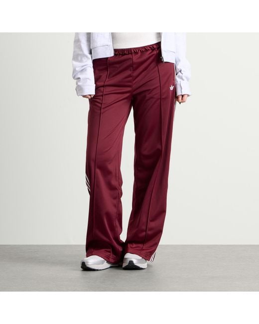 Adidas Red Pleated Firebird Track Pant
