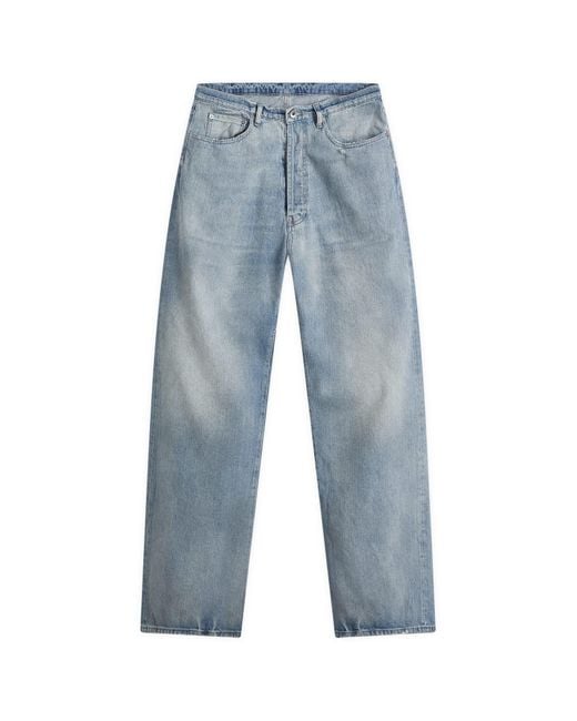 Maison Margiela Blue Wide Leg Distressed Denim Jeans for men