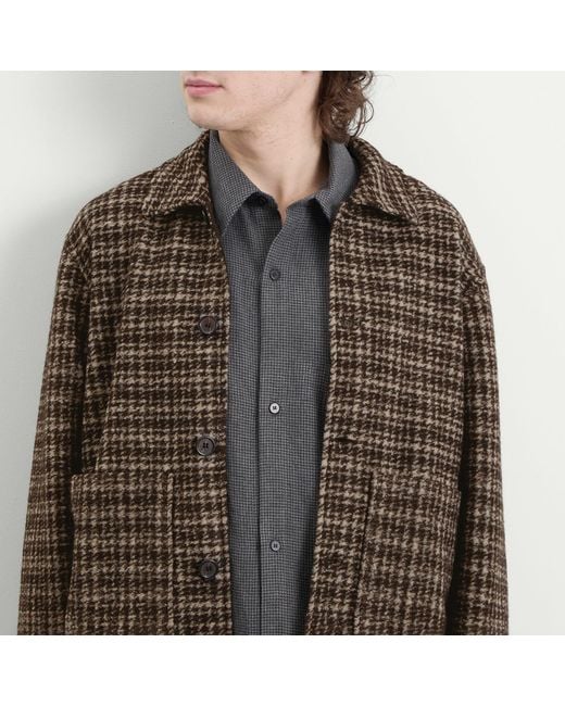 Universal Works Green Jacquard Knit Rams Jacket for men
