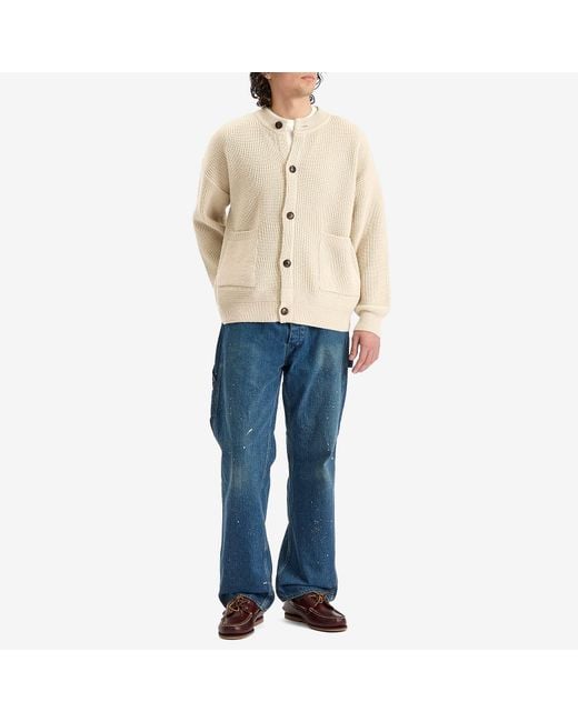 FRIZMWORKS Natural Heavy Wool Cardigan for men