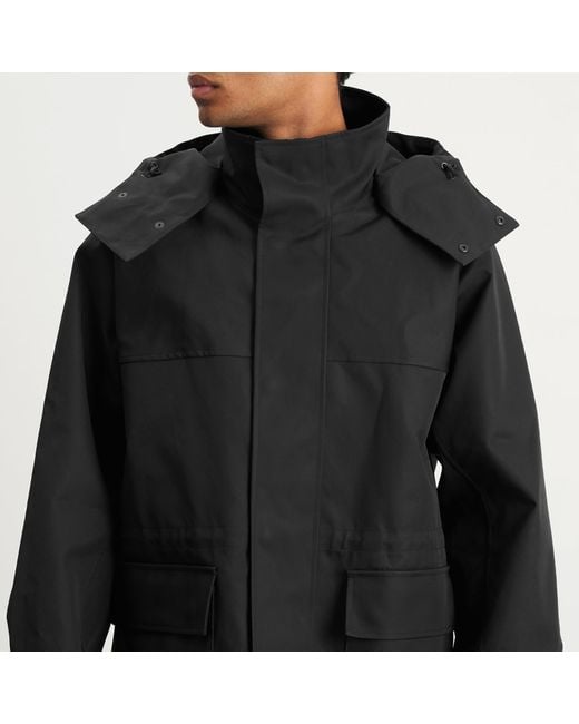 AURALEE High-Density Bonded Cotton Gabardine Blouson in Black for