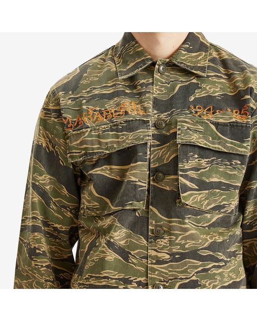 Maharishi Green Tiger Camo Advisor's Shirt for men