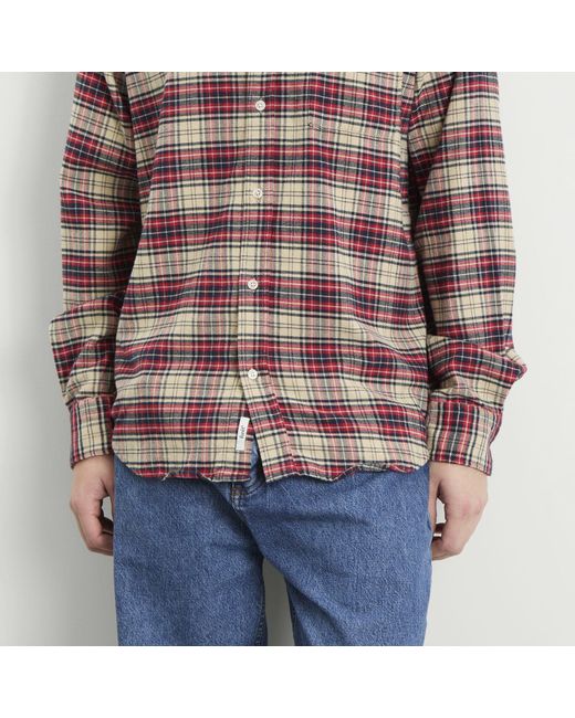 Forét Brown River Flannel Shirt for men