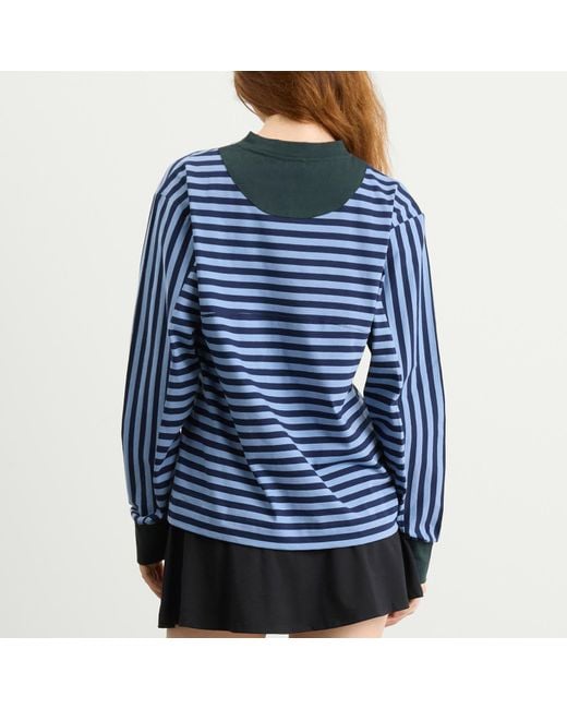 Fruity Booty Blue Stripe Long Sleeve Top