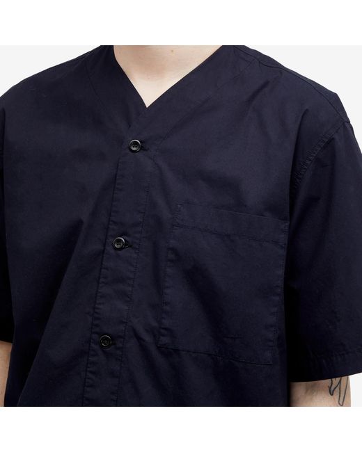 Norse Projects Blue Erwin Typewriter Short Sleeve Shirt for men