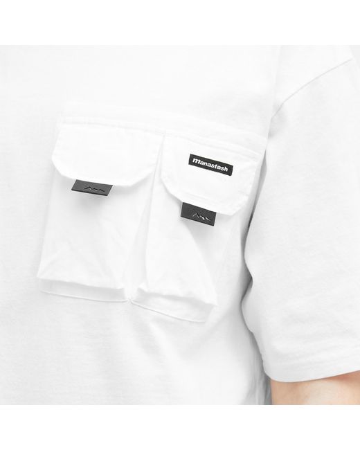 Manastash White Disarmed T-Shirt for men