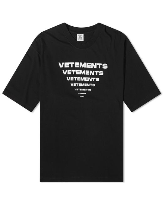 Vetements Black Pyramid Logo T-Shirt for men