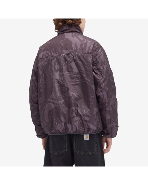 Aape By A Bathing Ape Blue Aape Now Reversible Camo Padded Jacket for men