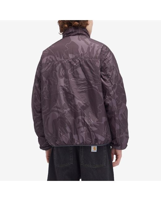 Aape By A Bathing Ape Blue Aape Now Reversible Camo Padded Jacket for men