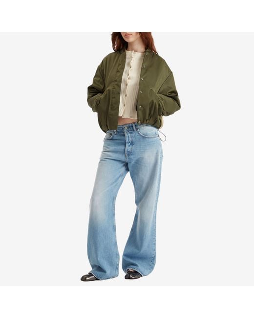 Kassl Green Short Bomber Jacket