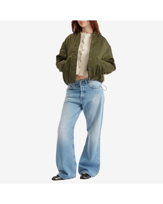 Kassl Green Short Bomber Jacket