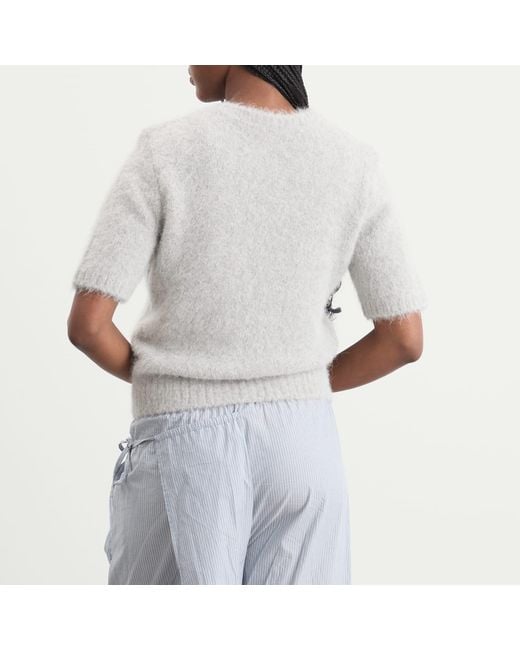 Samsøe & Samsøe White Sajeanne Knit Top