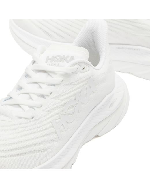 Hoka One One White Mach 5 Sneakers