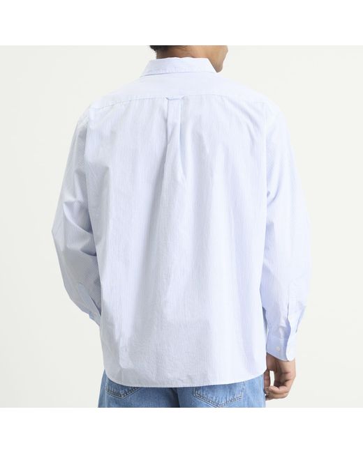 Thisisneverthat Blue Dsn Striped Shirt for men