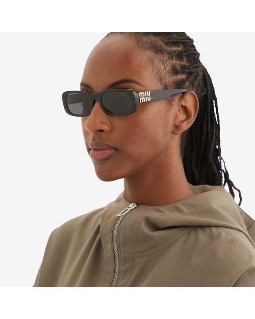 Miu Miu Gray 0Mu 08Zs Sunglasses
